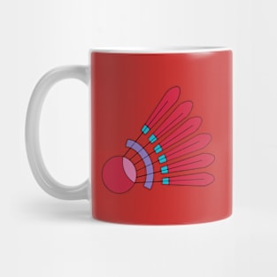 Badminton Shuttlecock (Red) Shuttles of Playing Badminton Mug